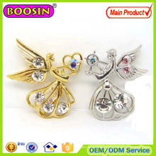 2016 Fashion Star Brooch/Gold Plated Angel Brooch with Butterfly Clutch #5931